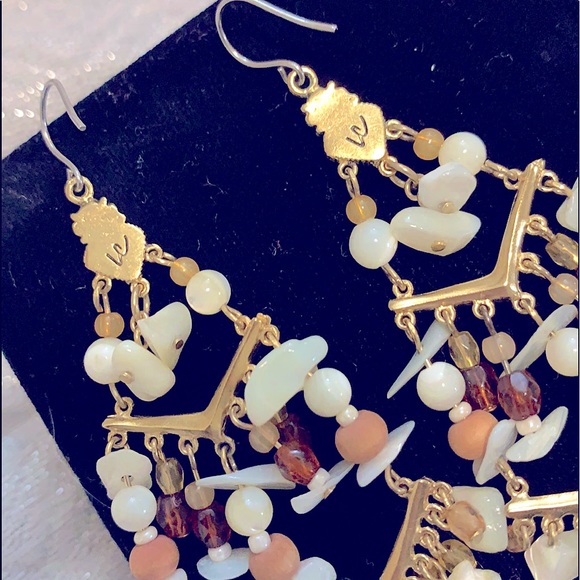 Beautiful Bohemian Goddess 3-Tiers Layered Bamboo Beads+Natural Pearl Earrings - Picture 7 of 15